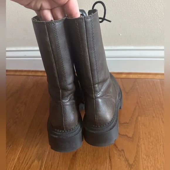 Black Lace-Up Combat Boots size 38