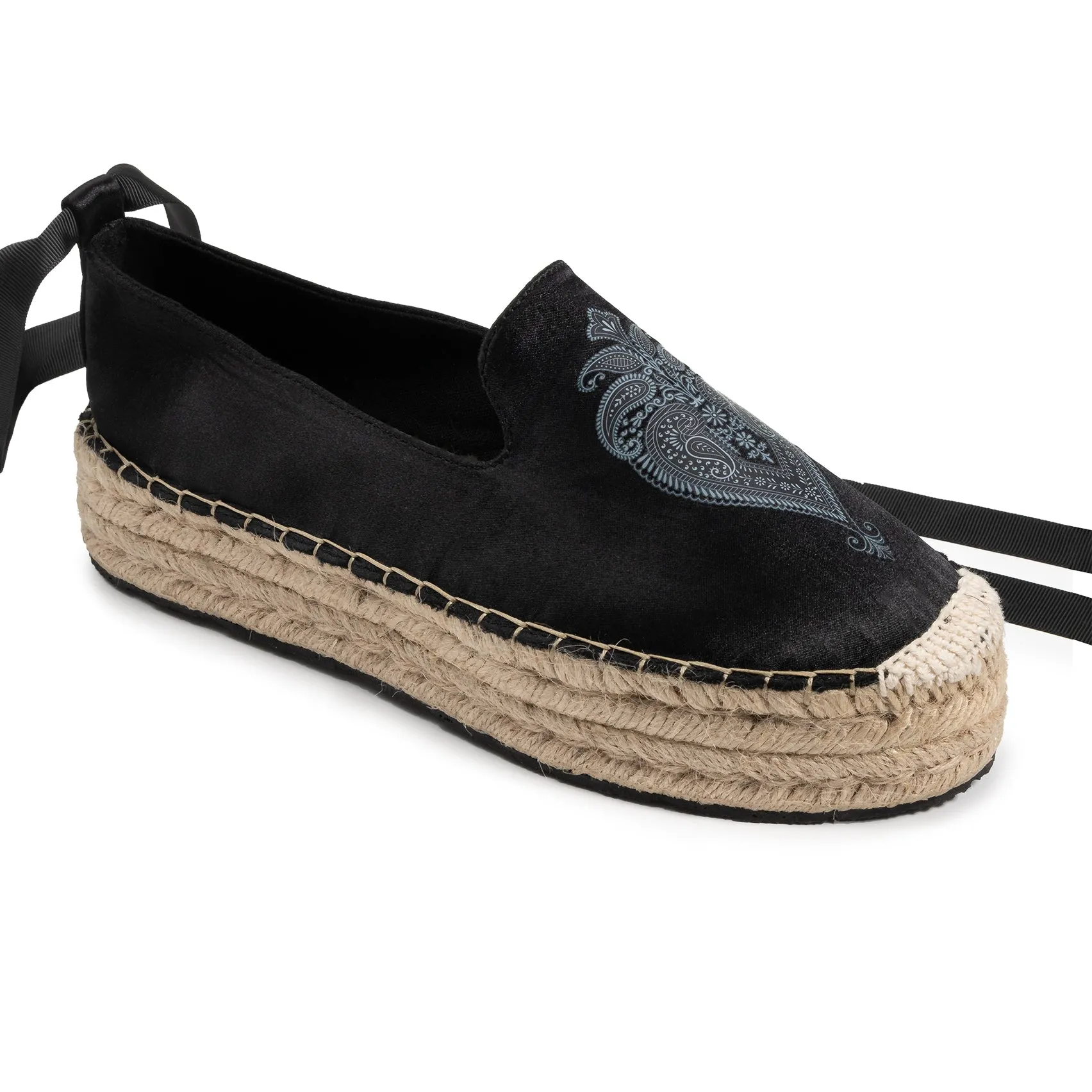 BLACK PAISLEY ESPADRILLAS
