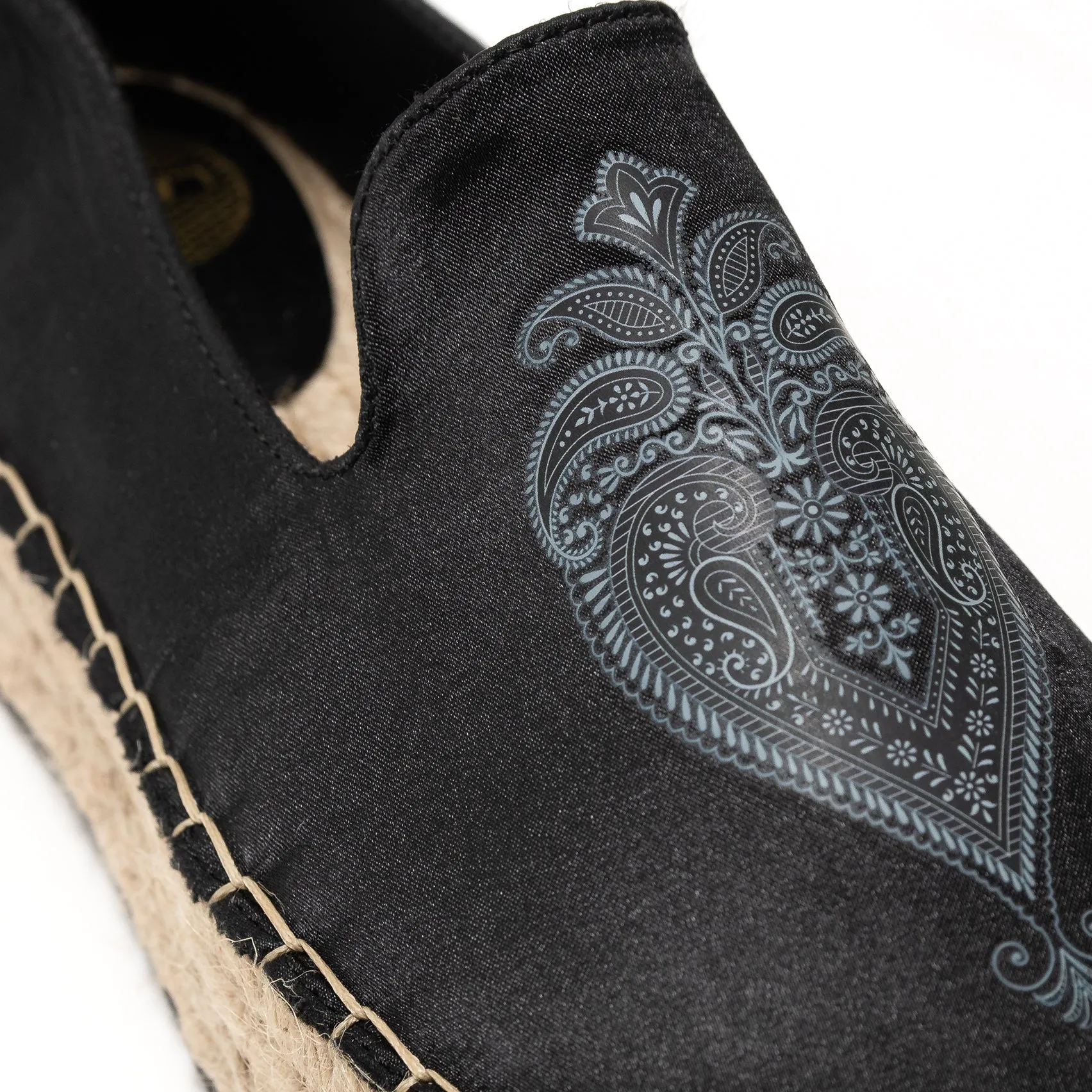 BLACK PAISLEY ESPADRILLAS