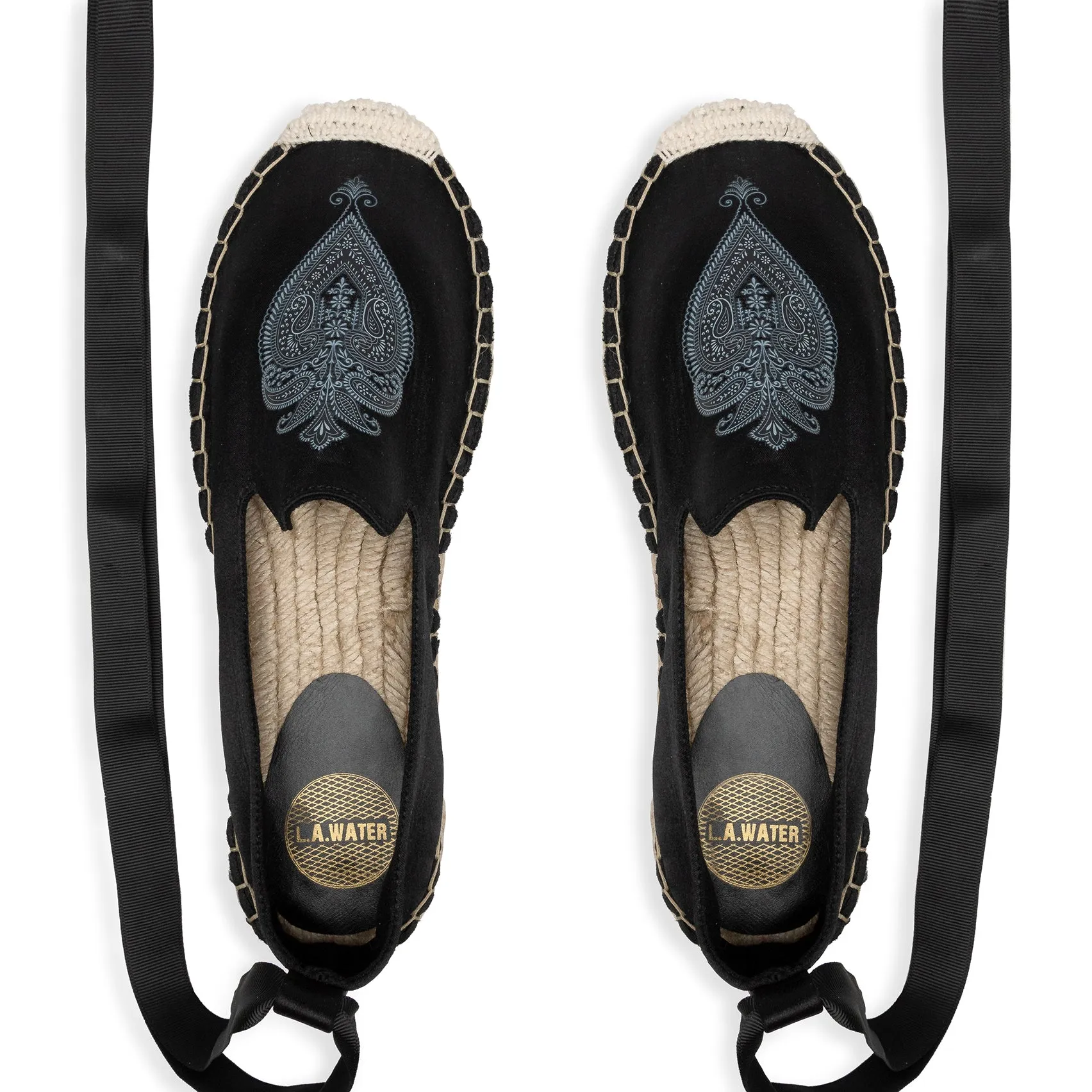 BLACK PAISLEY ESPADRILLAS