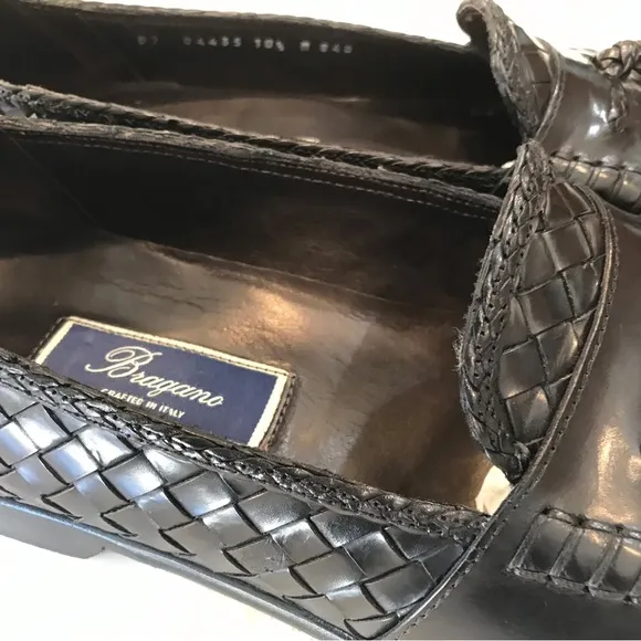 Black Woven Tassel Loafers