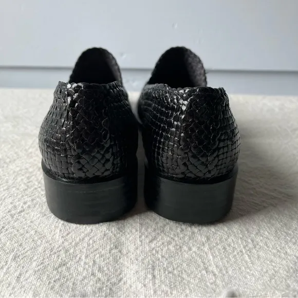 Black Woven Women’s Loafers