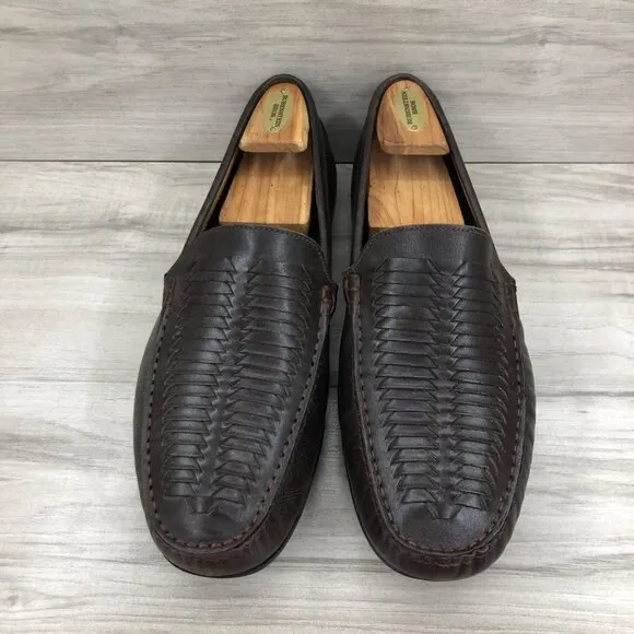 Blake McKay Loafers Men's 11.5 Tucson Brown Woven Leather Slip On Shoes