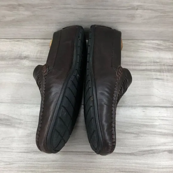 Blake McKay Loafers Men's 11.5 Tucson Brown Woven Leather Slip On Shoes