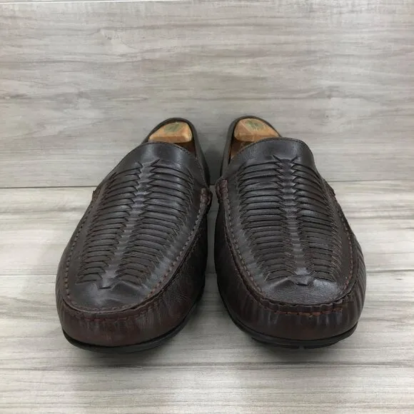 Blake McKay Loafers Men's 11.5 Tucson Brown Woven Leather Slip On Shoes