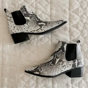 Blondo Emelia Snake Print Chelsea Boots
