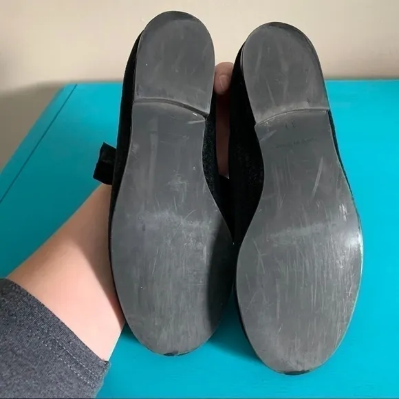BluBlonc Black Velvet Ballet Flats Girls Shoes 2