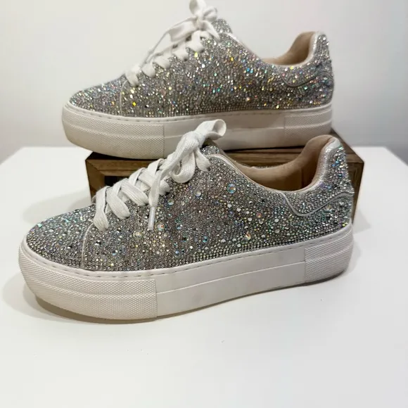 Blue by Betsey Johnson Rhinestone Sneakers