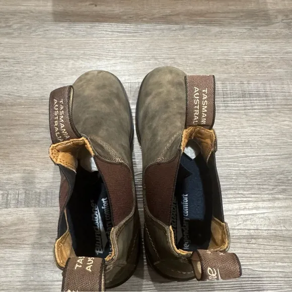 Blundstone BL 585 Rustic Brown Chelsea Nubuck Leather Boots