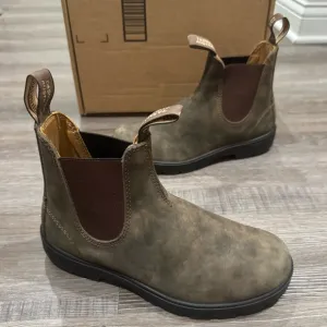 Blundstone BL 585 Rustic Brown Chelsea Nubuck Leather Boots