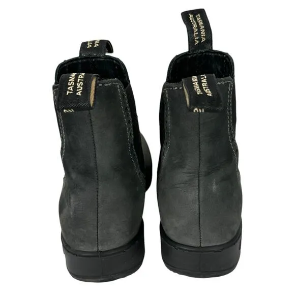 Blundstone Chelsea Boots Womens US 7.5 UK 4.5 Rustic Black Suede Brocade EUC