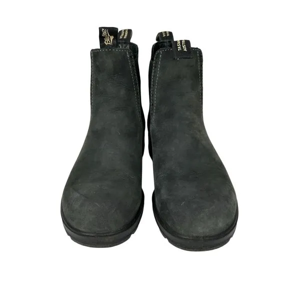 Blundstone Chelsea Boots Womens US 7.5 UK 4.5 Rustic Black Suede Brocade EUC
