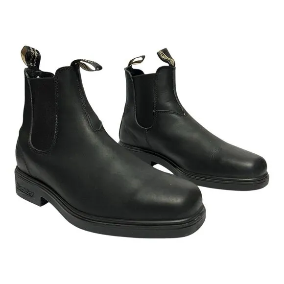 Blundstone Mens Size 9.5 Black Leather Chelsea Square Toe Dress Boots
