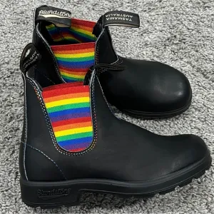 Blundstone Rainbow Black Leather Chelsea Boots Women's US Size 5 NEW