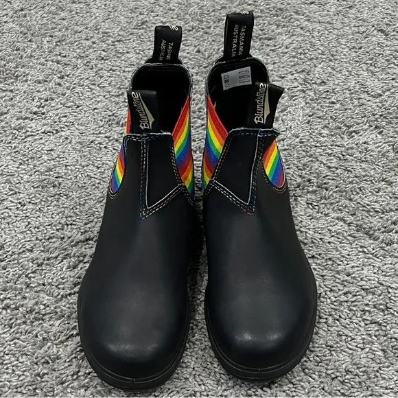 Blundstone Rainbow Black Leather Chelsea Boots Women's US Size 5 NEW