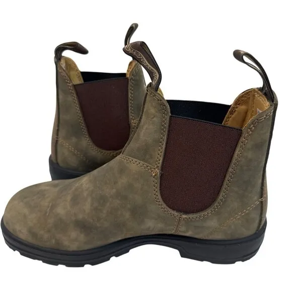 Blundstone Unisex BL585 Leather Chelsea Rustic Brown Size Women 8.5 Men 6.5