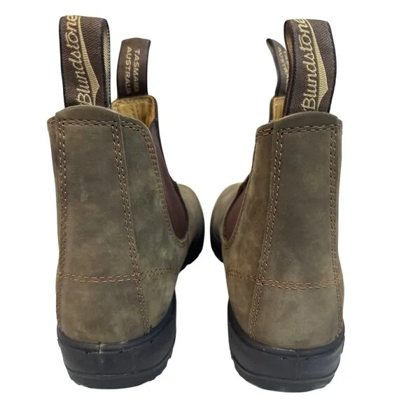 Blundstone Unisex BL585 Leather Chelsea Rustic Brown Size Women 8.5 Men 6.5