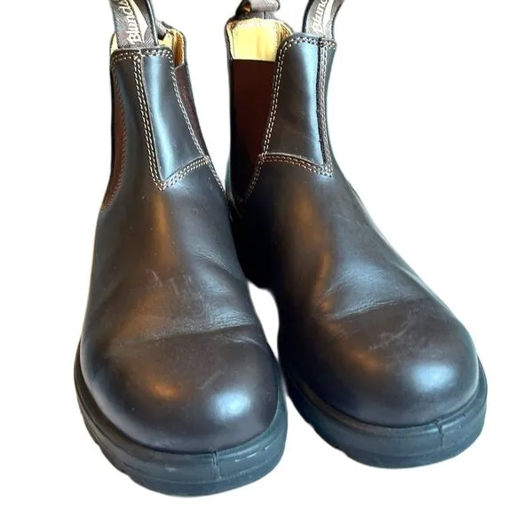 Blundstone Womens Boots Stout Brown Leather 500 Chelsea Ankle AU 9 US 12 Booties