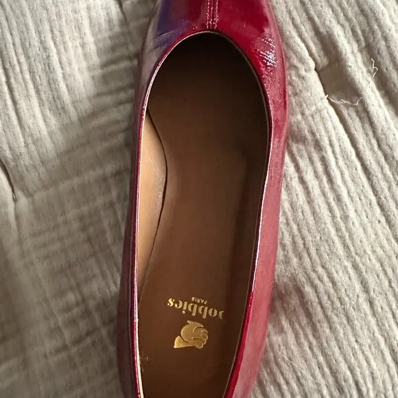 Bobbies Paris Size 40 (9us) Zélie low heel pumps in Cherry Gloss - NEW IN BOX