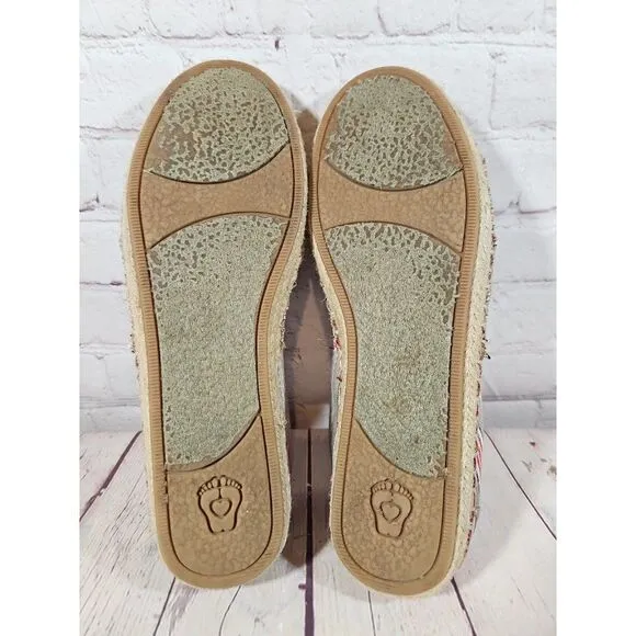 BOBS by Skechers Canvas Espadrilles Shoes Women's Size 9