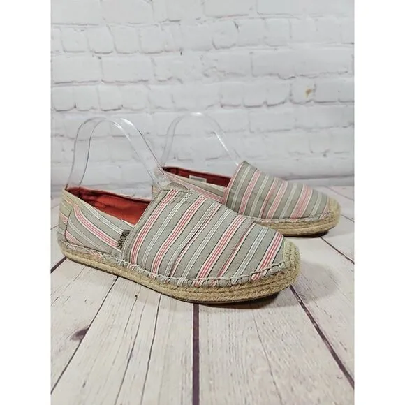 BOBS by Skechers Canvas Espadrilles Shoes Women's Size 9
