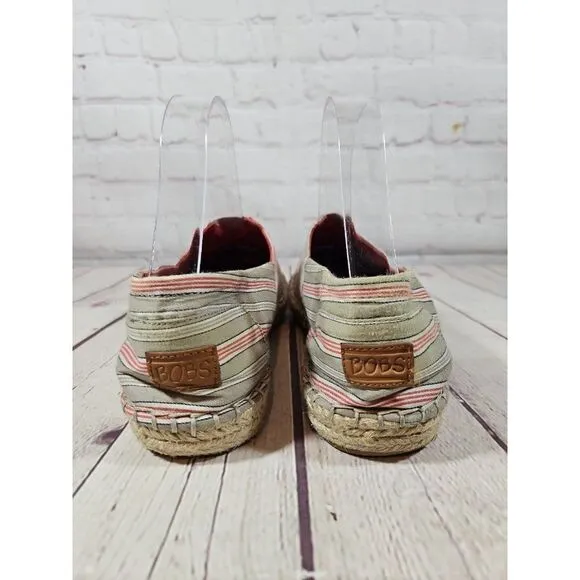 BOBS by Skechers Canvas Espadrilles Shoes Women's Size 9