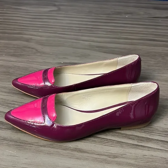 BODEN LEATHER POINTY TOE FLATS 6
