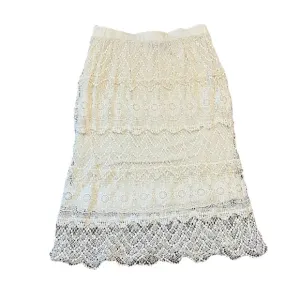 Boho crochet maxi skirt Chelsea &amp; Theodore size XL cream off white