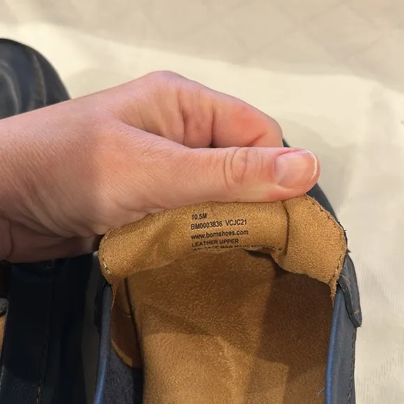 Born Andes Driving shoes loafers blue leather men’s size 10.5 EUC