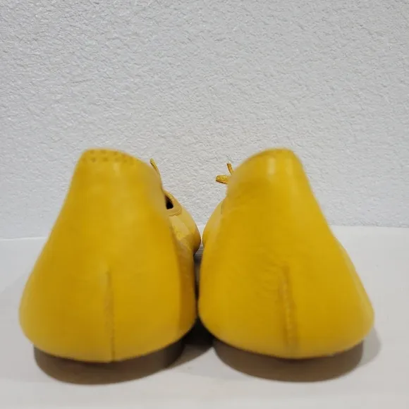 Born Brin Ballet Flats, Yellow Leather, Women's 8 M