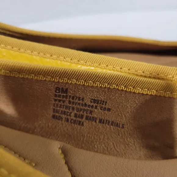 Born Brin Ballet Flats, Yellow Leather, Women's 8 M
