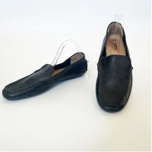 Born Loafers Size 12M Handcrafted Driving Slip on‎ Black Pebble Leather Shoes