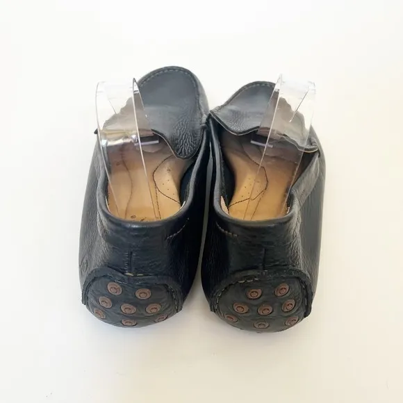 Born Loafers Size 12M Handcrafted Driving Slip on‎ Black Pebble Leather Shoes