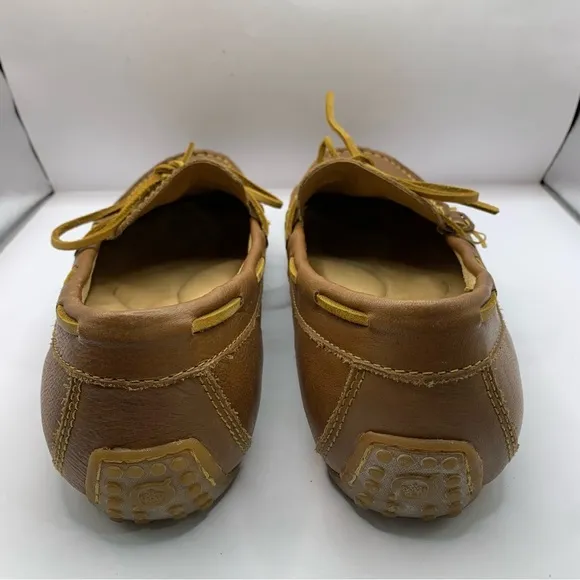 Born Mens Eberhard Venetian Driving Loafers size 8 brown leather EUC