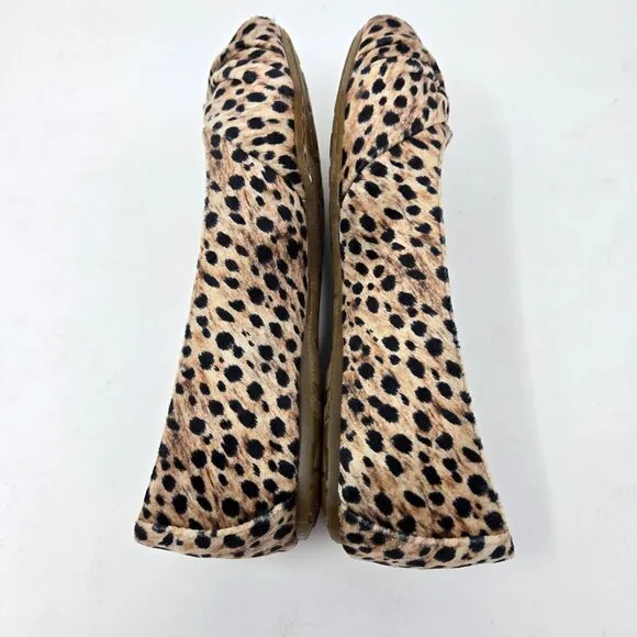 Born Womens 6M Lilly Leopard Print Ballet Flats Dressy Casual Office