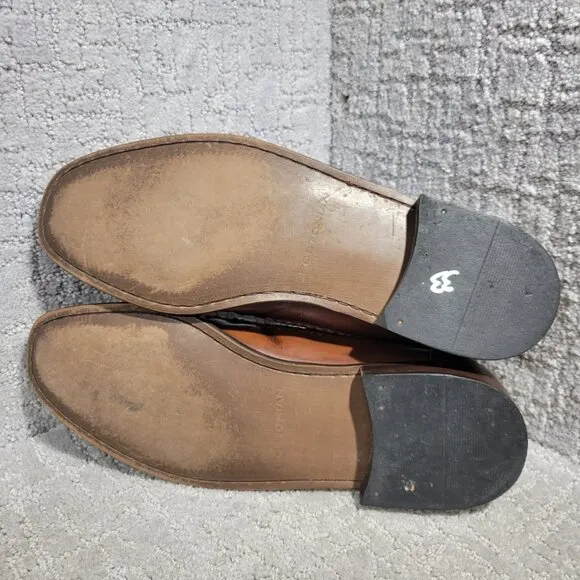 Bostonian 27156 Men's Size 11M US Brown Leather Weaved Woven Slip On Loafers