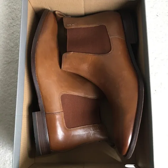Bostonian Nantasket High Chelsea Leather Boots Size 12 NEW in Box