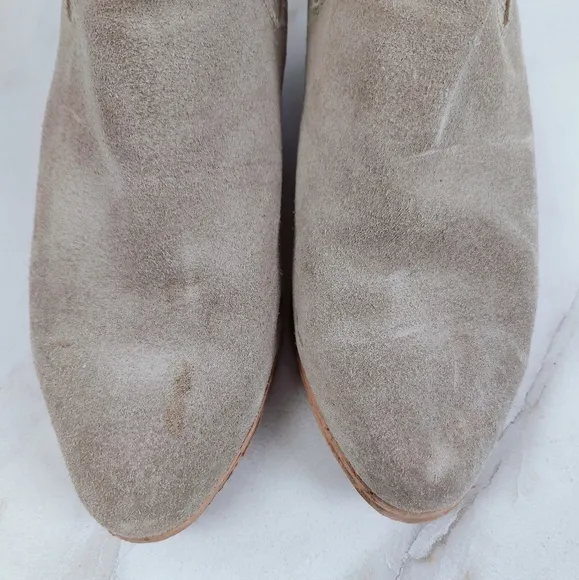 Botas Carrillo Men's Tan Suede Western Vaquero Chelsea Ankle Boots, Sz 7-7.5