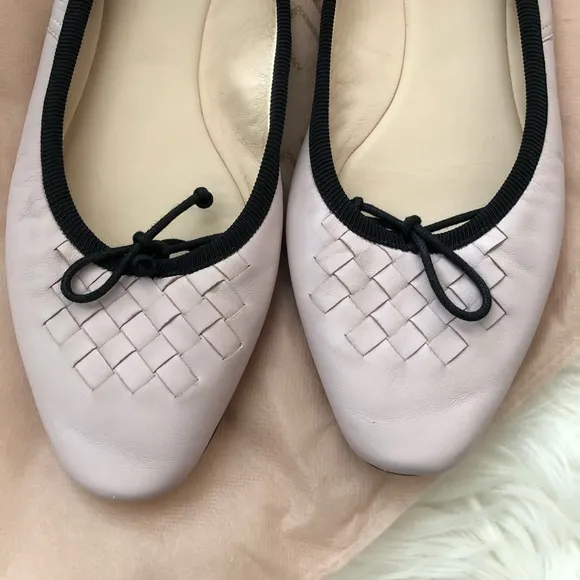 Bottega Veneta Blush Pink Leather Ballet Flats 7.5