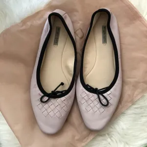 Bottega Veneta Blush Pink Leather Ballet Flats 7.5