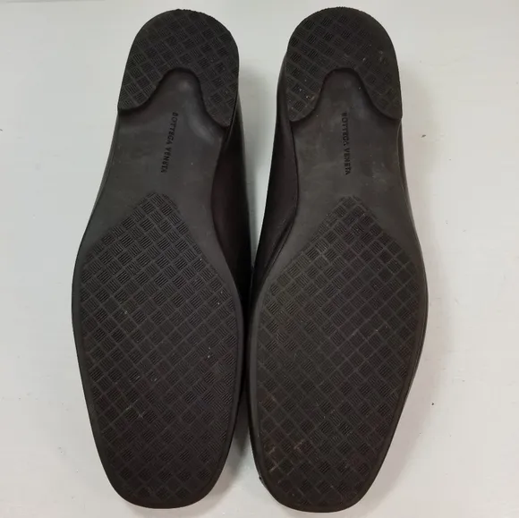 Bottega Veneta Men's Brown Leather Woven Loafers size 11½
