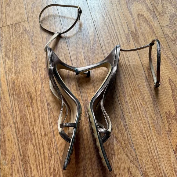 Bottega Veneta Metallic Leather Stretch Size 40