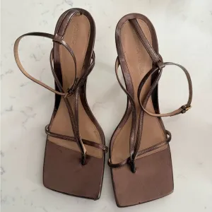 Bottega Veneta Metallic Leather Stretch Size 40