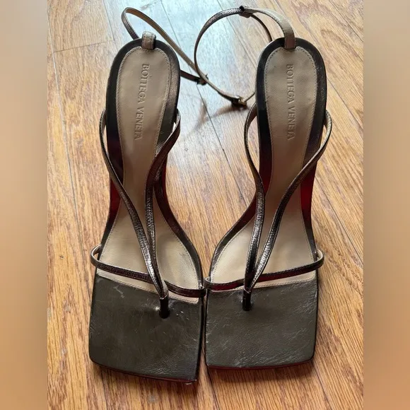 Bottega Veneta Metallic Leather Stretch Size 40