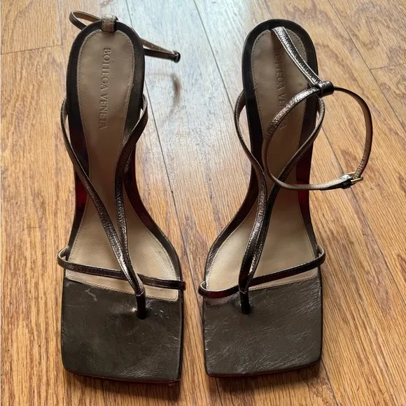 Bottega Veneta Metallic Leather Stretch Size 40