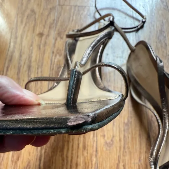 Bottega Veneta Metallic Leather Stretch Size 40