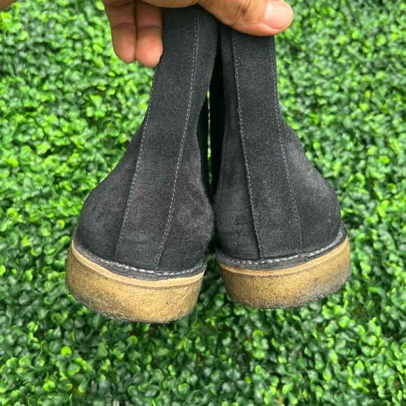 Bottega Veneta Suede Ankle Chelsea Boots 46 Black