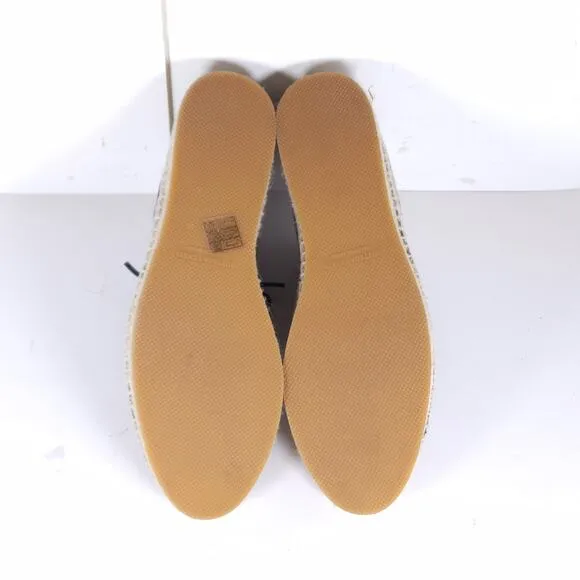 BOTTEGA VENETA Women's 39 US8,5 Beige Woven Canvas Leather Espadrilles Loafers