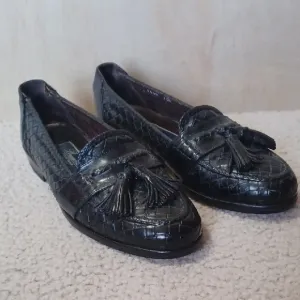 Bragano By Cole Haan Woven Tassle Loafers