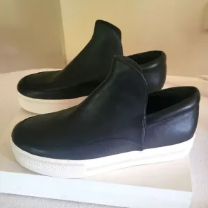 Brand New Ash &quot;Jack&quot; Black Leather Hi-Vamp Platform Sneakers Sz. 9/40 MSRP $189